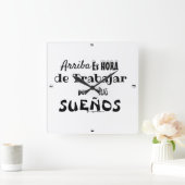 Reloj de paredモチベーション スクエア壁時計 (ホーム)