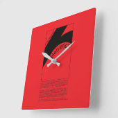 Reloj de pared スクエア壁時計 (傾斜)