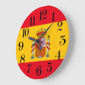 reloj de pared bandera de España ラージ壁時計 (傾斜)