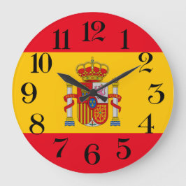 reloj de pared bandera de España ラージ壁時計