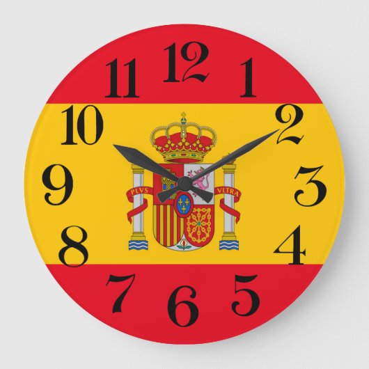 reloj de pared bandera de España ラージ壁時計 (正面)