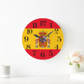 reloj de pared bandera de España ラージ壁時計 (ホーム)