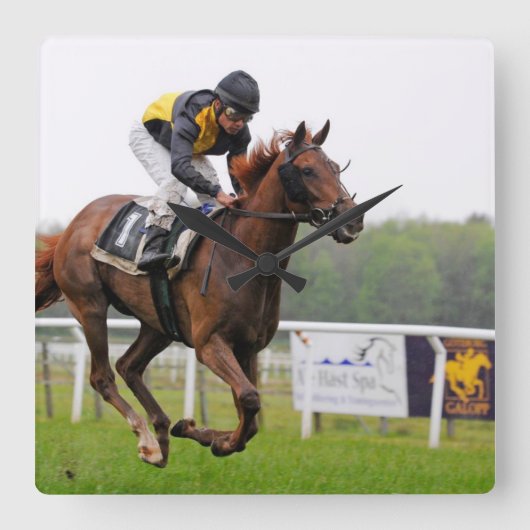 Reloj de Pared Caballo al Galope スクエア壁時計 (正面)