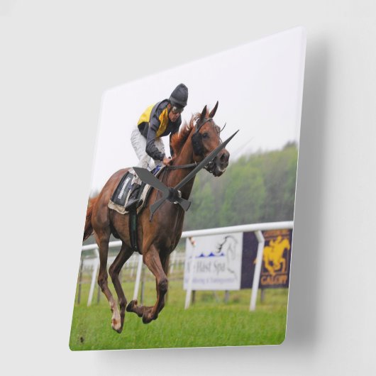 Reloj de Pared Caballo al Galope スクエア壁時計 (傾斜)