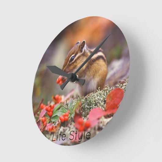 Reloj de pared Chipmunk ラウンド壁時計 (傾斜)