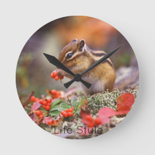 Reloj de pared Chipmunk ラウンド壁時計