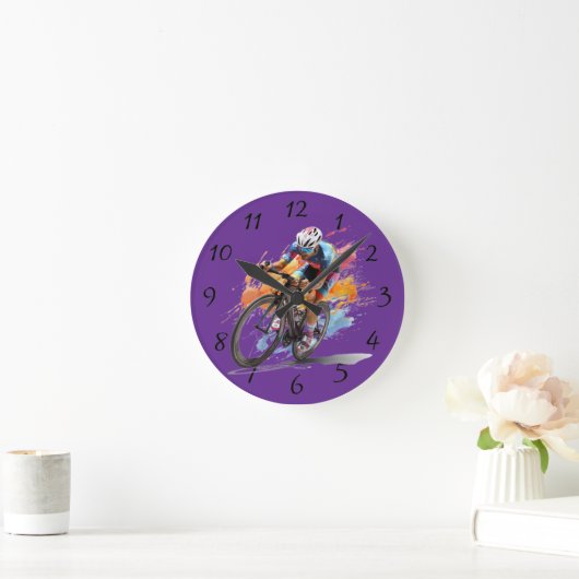 Reloj De Pared Ciclista Compitiendo ラウンド壁時計 (ホーム)