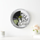 Reloj de pared con CD Y caballos ラージ壁時計 (ホーム)