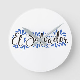 Reloj de Pared con Diseño de El Salvador  ラウンド壁時計