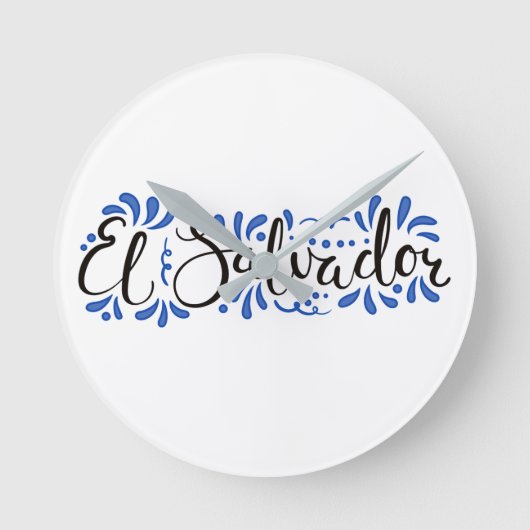 Reloj de Pared con Diseño de El Salvador  ラウンド壁時計 (正面)