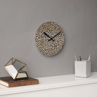Reloj de Pared con Diseño de Fondo en Piel ラウンド壁時計