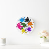 reloj de pared con manchas de pintura ラウンド壁時計 (ホーム)