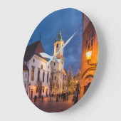 Reloj de pared con paisaje de pueblo encantador ラージ壁時計 (傾斜)