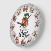 Reloj de pared con papá Noel plateada ラージ壁時計 (傾斜)