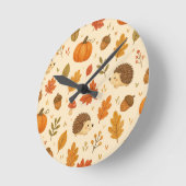 Reloj de pared con patrón otoño ideal para niños ラウンド壁時計 (傾斜)