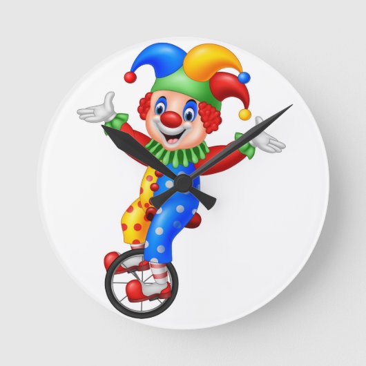 reloj de pared con payaso ラウンド壁時計 (正面)