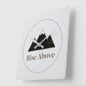 Reloj de Pared Cuadrado ‘Rise Above’ – Minimalista スクエア壁時計 (傾斜)