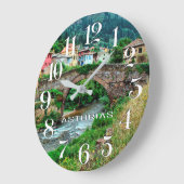 reloj de pared de Cangas del Narcea, Astururias ラージ壁時計 (傾斜)