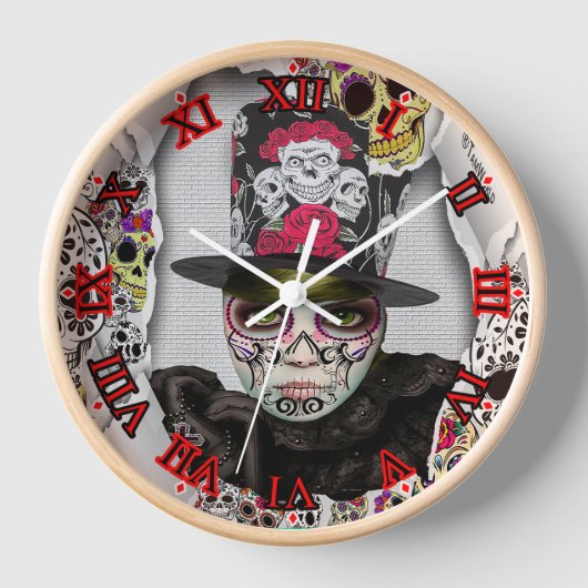 Reloj de pared dead day 壁時計 (正面)