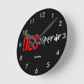 Reloj de pared DESesperar DESenREdo negro ラウンド壁時計 (傾斜)