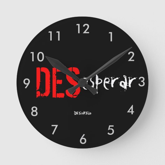 Reloj de pared DESesperar DESenREdo negro ラウンド壁時計 (正面)