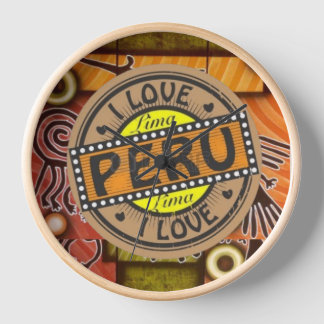 Reloj de pared Ilove Peru 壁時計