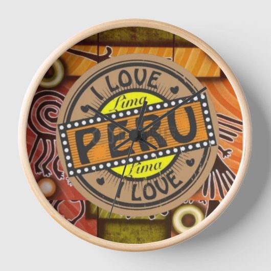 Reloj de pared Ilove Peru 壁時計 (正面)