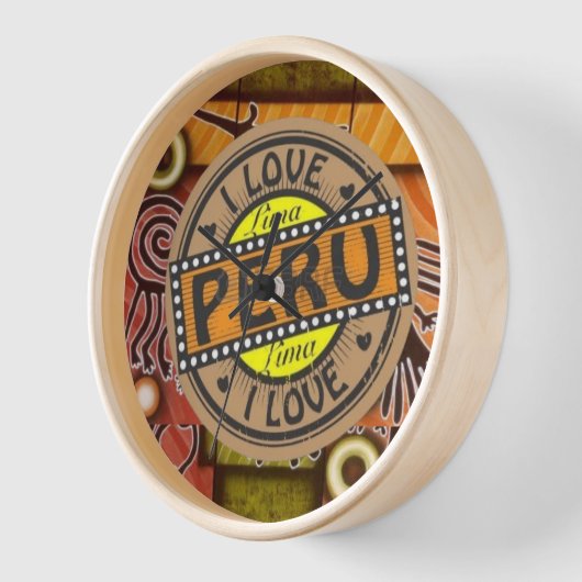Reloj de pared Ilove Peru 壁時計 (傾斜)