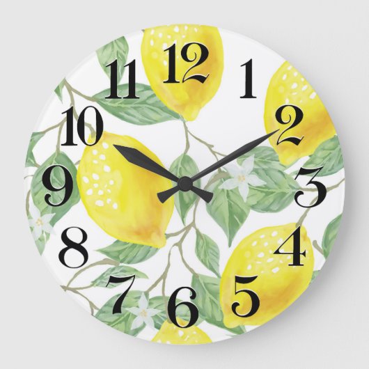 reloj de pared limones a la acuarela ラージ壁時計 (正面)
