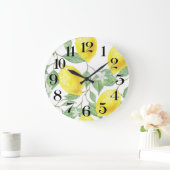 reloj de pared limones a la acuarela ラージ壁時計 (ホーム)