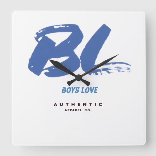 Reloj de pared Logo BL スクエア壁時計 (正面)