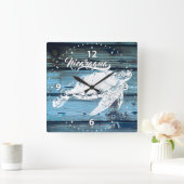 Reloj de pared Nicaragua, Tortuga スクエア壁時計 (ホーム)