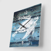Reloj de pared Nicaragua, Tortuga スクエア壁時計 (傾斜)