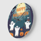 Reloj de pared para niños en Halloween  ラージ壁時計 (傾斜)