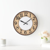 reloj de pared personalizable fondo beig ラージ壁時計 (ホーム)