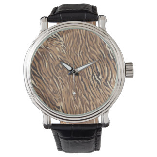 Reloj de Pulsera con Diseño de Piel de Tigre 腕時計