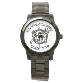 Reloj de pulsera negro  unisex -Krav Maga 腕時計