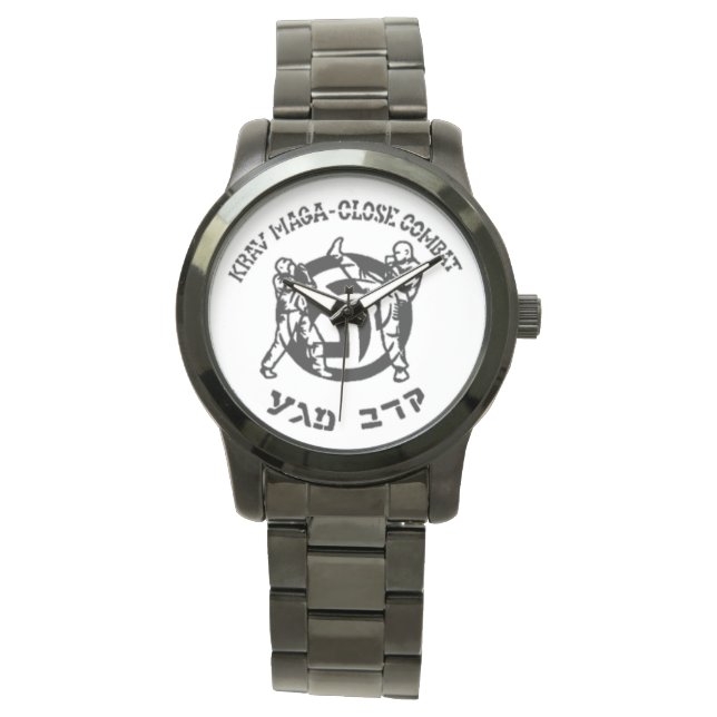 Reloj de pulsera negro  unisex -Krav Maga 腕時計 (正面)