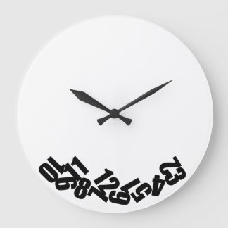 Reloj gracioso Las horas del reloj se han caído ラージ壁時計