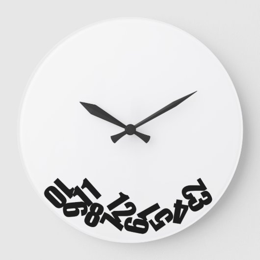 Reloj gracioso Las horas del reloj se han caído ラージ壁時計 (正面)