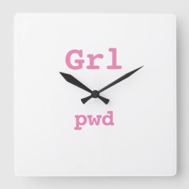 Reloj Grl pwd スクエア壁時計