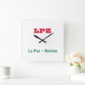 Reloj La Paz Bolivia スクエア壁時計 (ホーム)