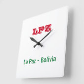 Reloj La Paz Bolivia スクエア壁時計 (傾斜)