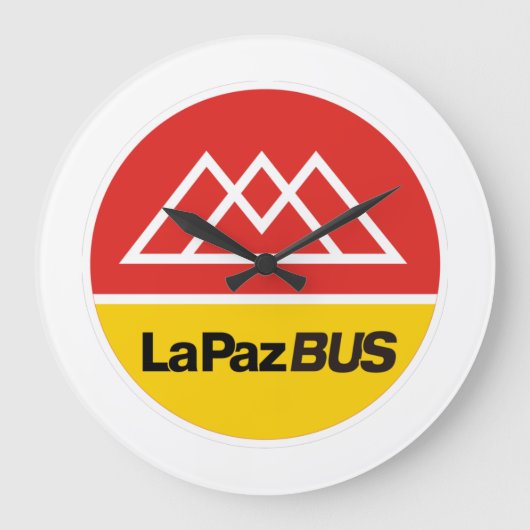 Reloj La Paz bus ラージ壁時計 (正面)