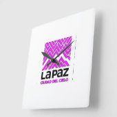 Reloj La Paz ciudad del cielo スクエア壁時計 (傾斜)