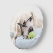 Reloj perro tenista ラージ壁時計 (傾斜)