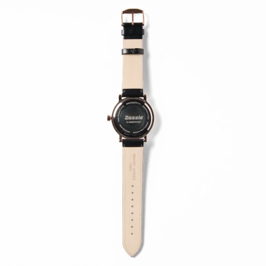 Reloj personalizado pulsera de piel 腕時計 (裏面)