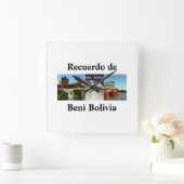 Reloj recuerdo de Beni Bolivia スクエア壁時計 (ホーム)