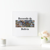 Reloj  recuerdo de Bolivia スクエア壁時計 (ホーム)