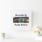 Reloj recuerdo de Pando Bolivia スクエア壁時計 (ホーム)